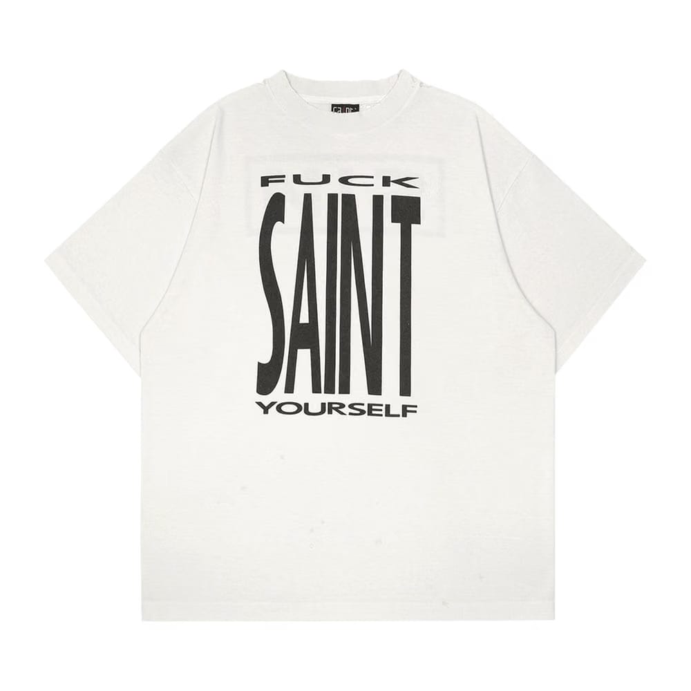 SAINT Mxxxxxx Saint Shorts-Sleeve T-Shirt White