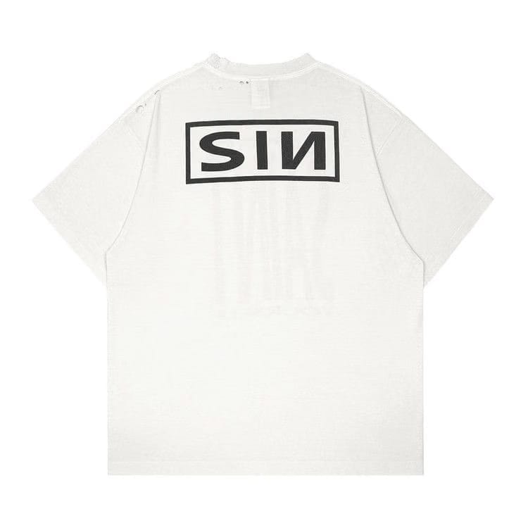 SAINT Mxxxxxx Saint Shorts-Sleeve T-Shirt White