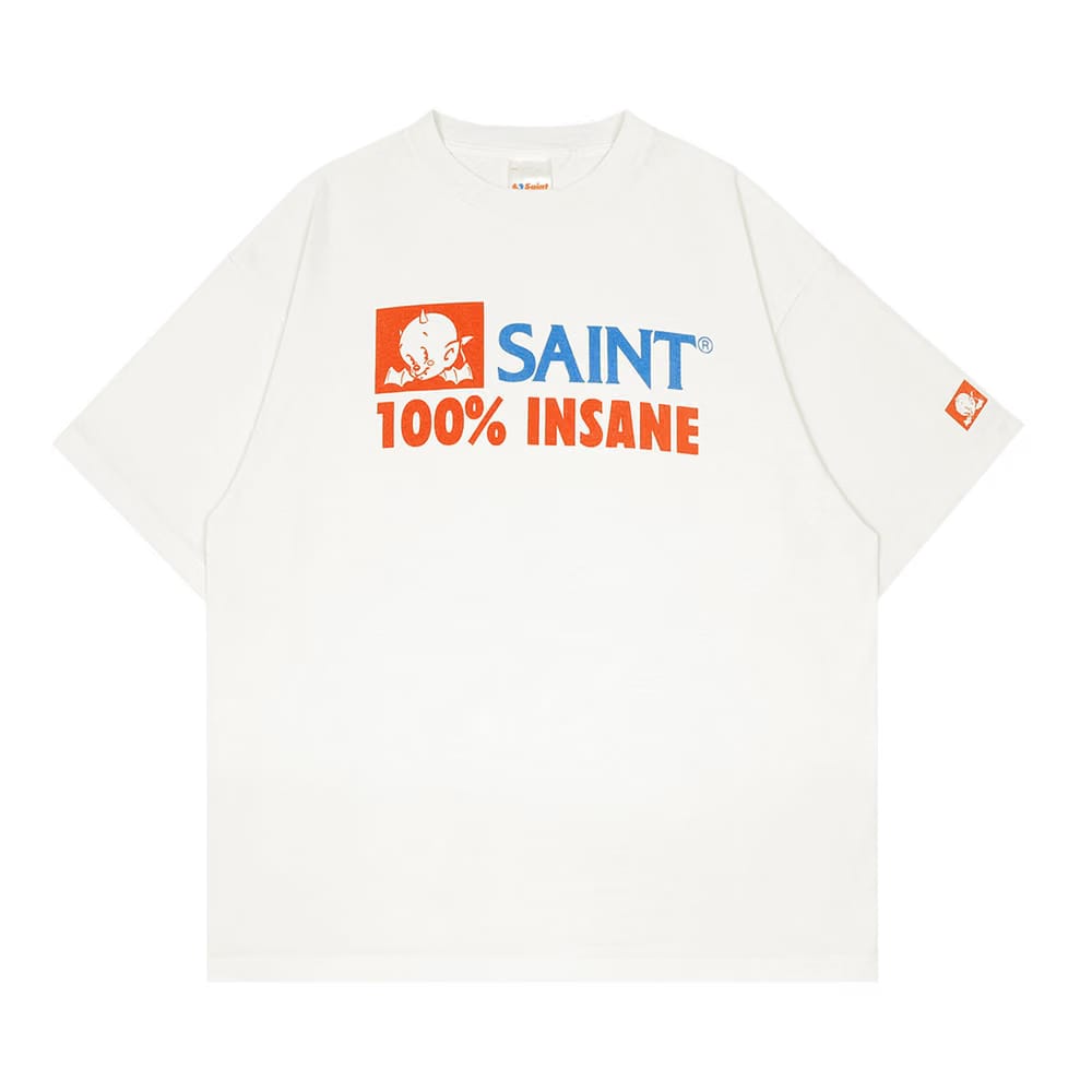 SAINT Mxxxxxx Insane Shorts-Sleeves T-Shirt Navy