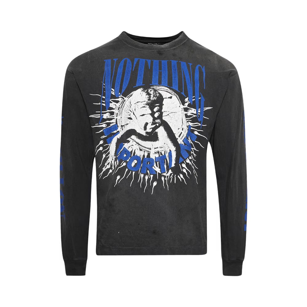 SAINT Mxxxxxx x Kosuke Kawamura Nothing Important Long-Sleeve T-Shirt Black