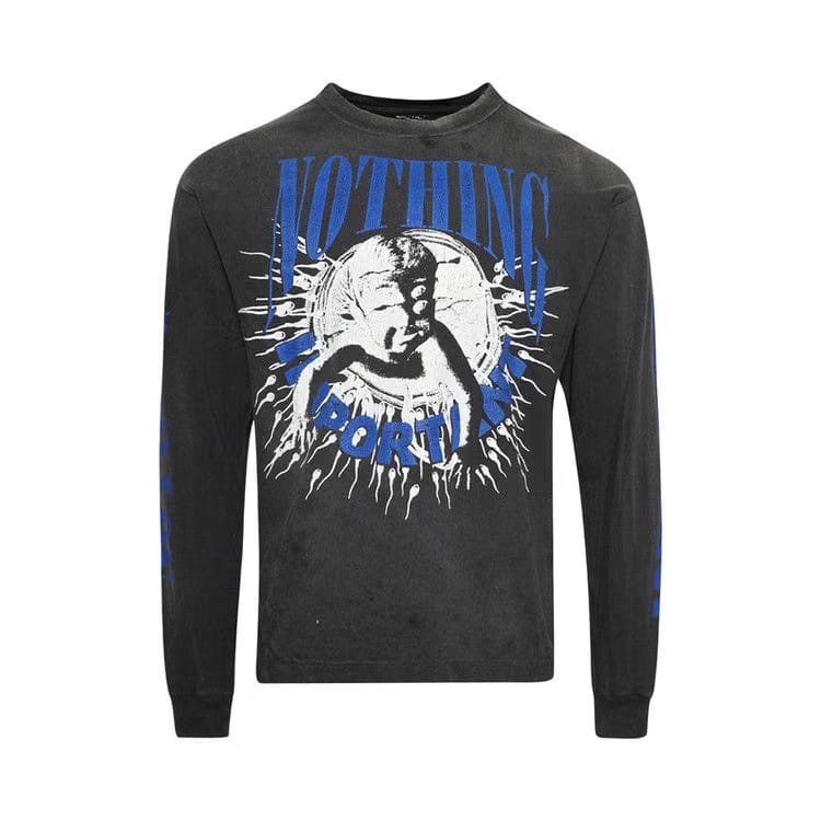 SAINT Mxxxxxx x Kosuke Kawamura Nothing Important Long-Sleeve T-Shirt Black