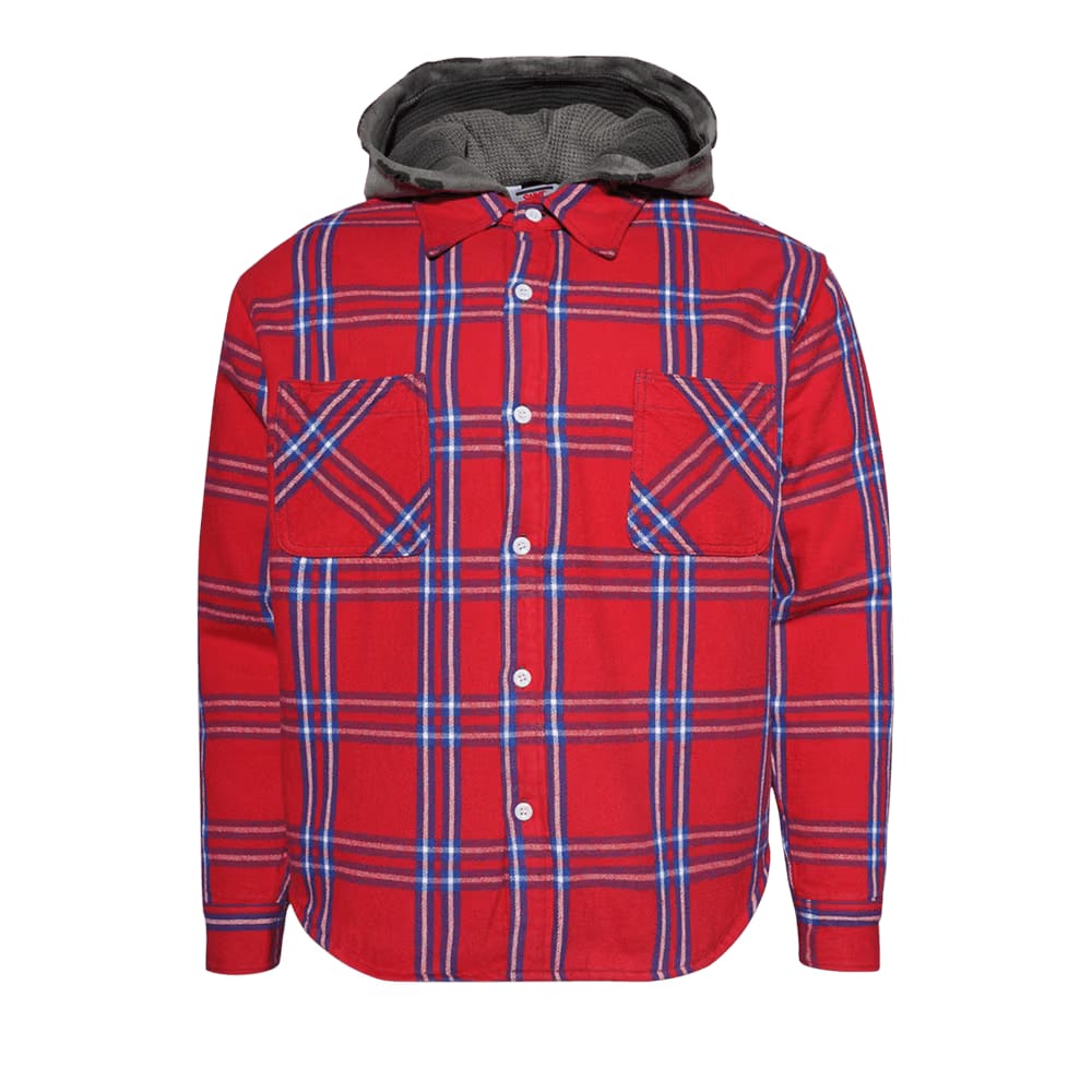 SAINT Mxxxxxx Frannel Quilted Shirt Jacket Red/Blue