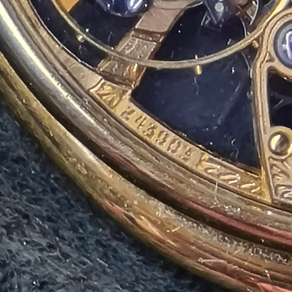 Audemars Piguetskelethon pocket watch rare diamonds and ruby