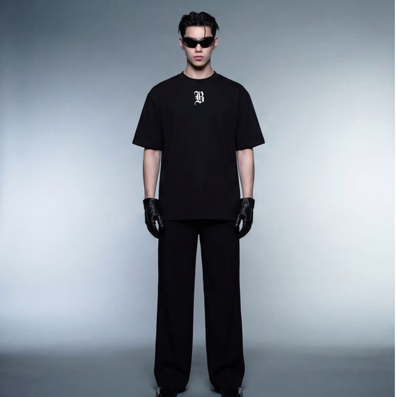 Blacklist Essential Cross Desert Sand Black T-Shirt