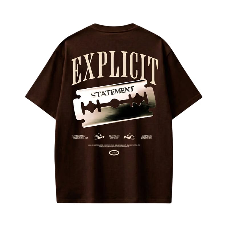 Explicit Statement Brown T-Shirt