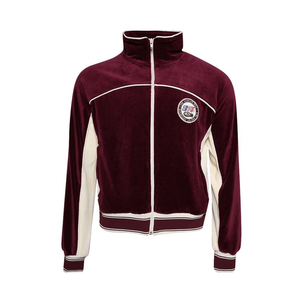 SAINT Mxxxxxx Velour Track Jacket Burgundy
