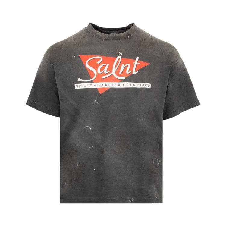 SAINT Mxxxxxx Mighty Saint Shorts-Sleeve T-Shirt Black