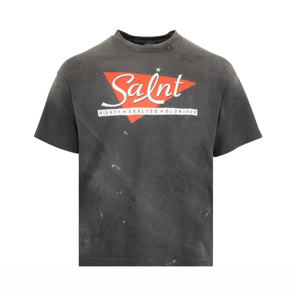 SAINT Mxxxxxx Mighty Saint Shorts-Sleeve T-Shirt Black