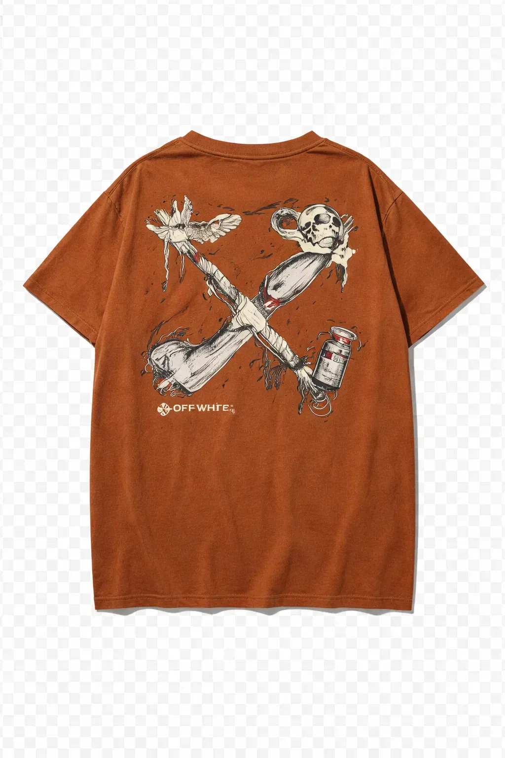 Off-White cotton brown T-shirt