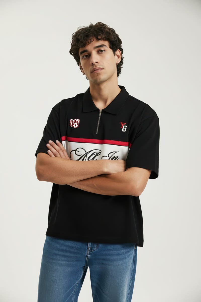 QUARTER ZIP POLO