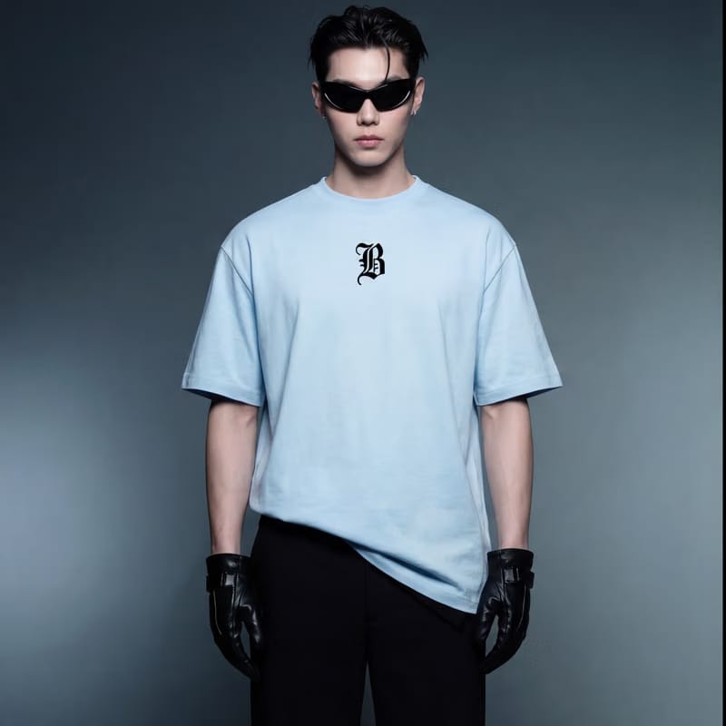 Alone but Not Lonely Cream Ice Blue T-Shirt