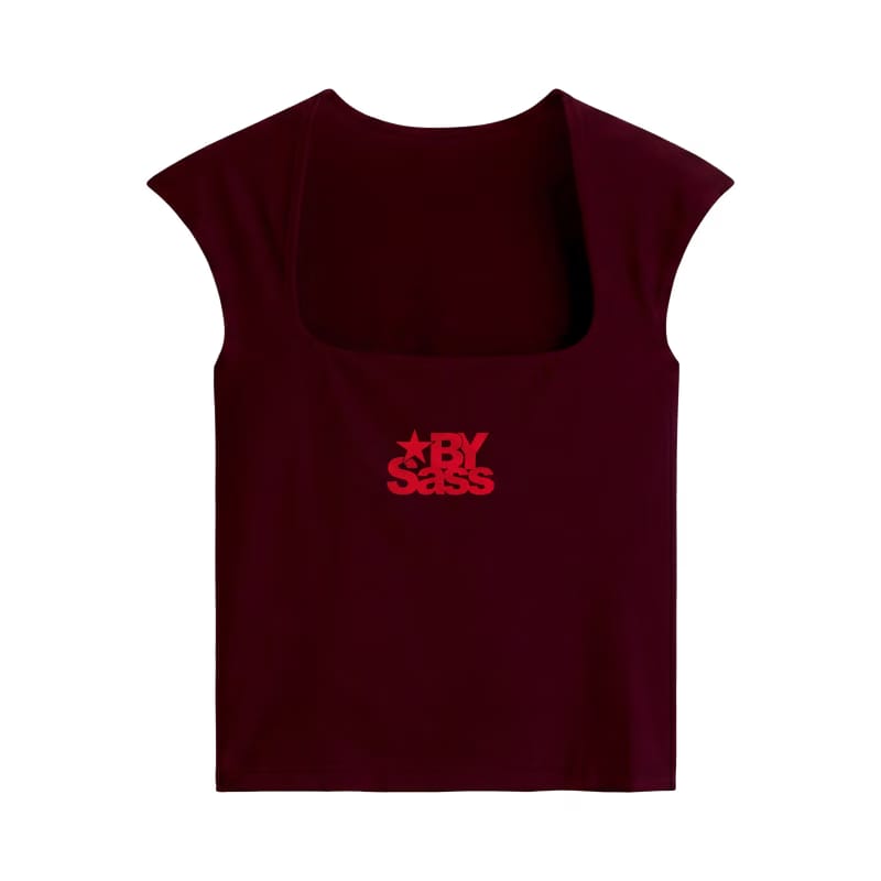 City Off Domes By Sass Maroon Tank Top
