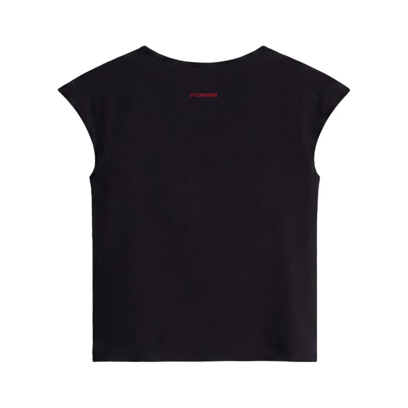 City Off Domes Devil Heart Black Tank Top