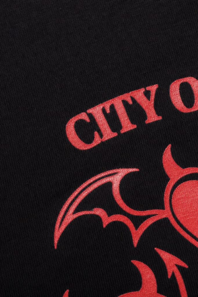 City Off Domes Devil Heart Black Tank Top