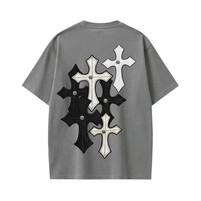 Blacklist Crosses Black Gray T-Shirt