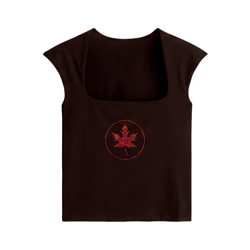 City Off Domes Particle Storm Brown Tank Top