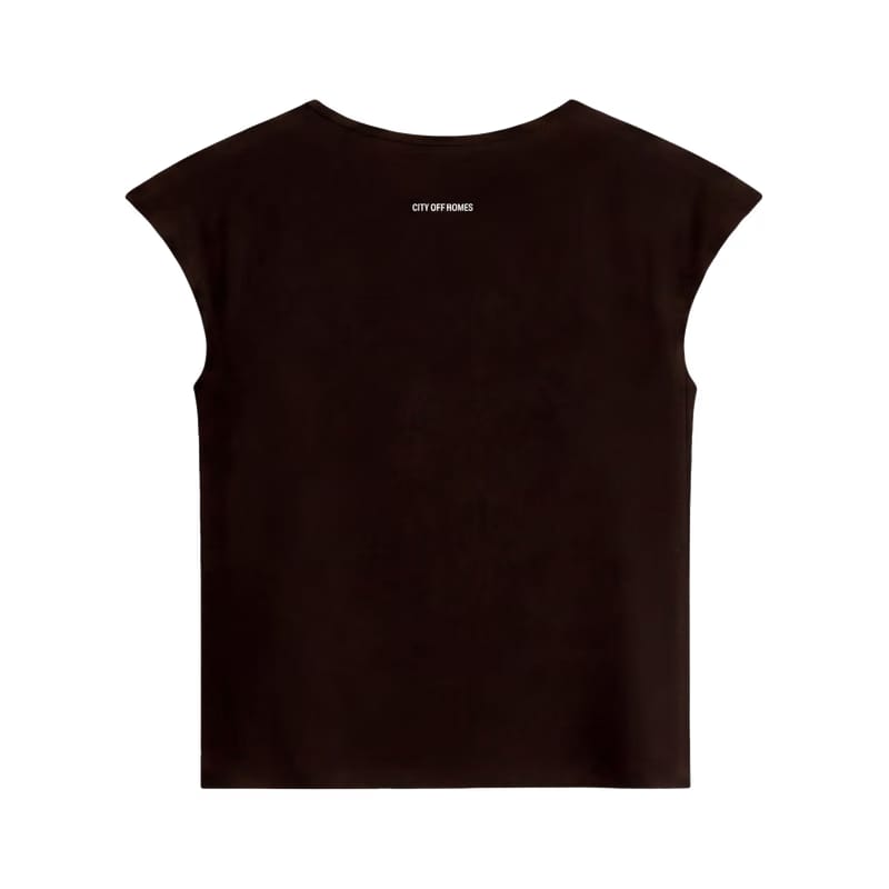 City Off Domes Particle Storm Brown Tank Top