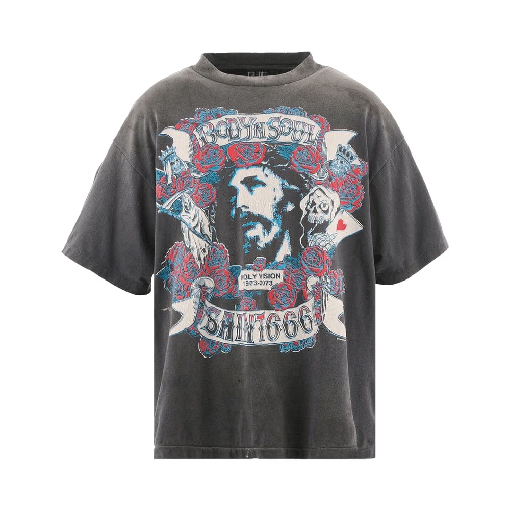 SAINT Mxxxxxx Body N Soul T-Shirt Washed Black