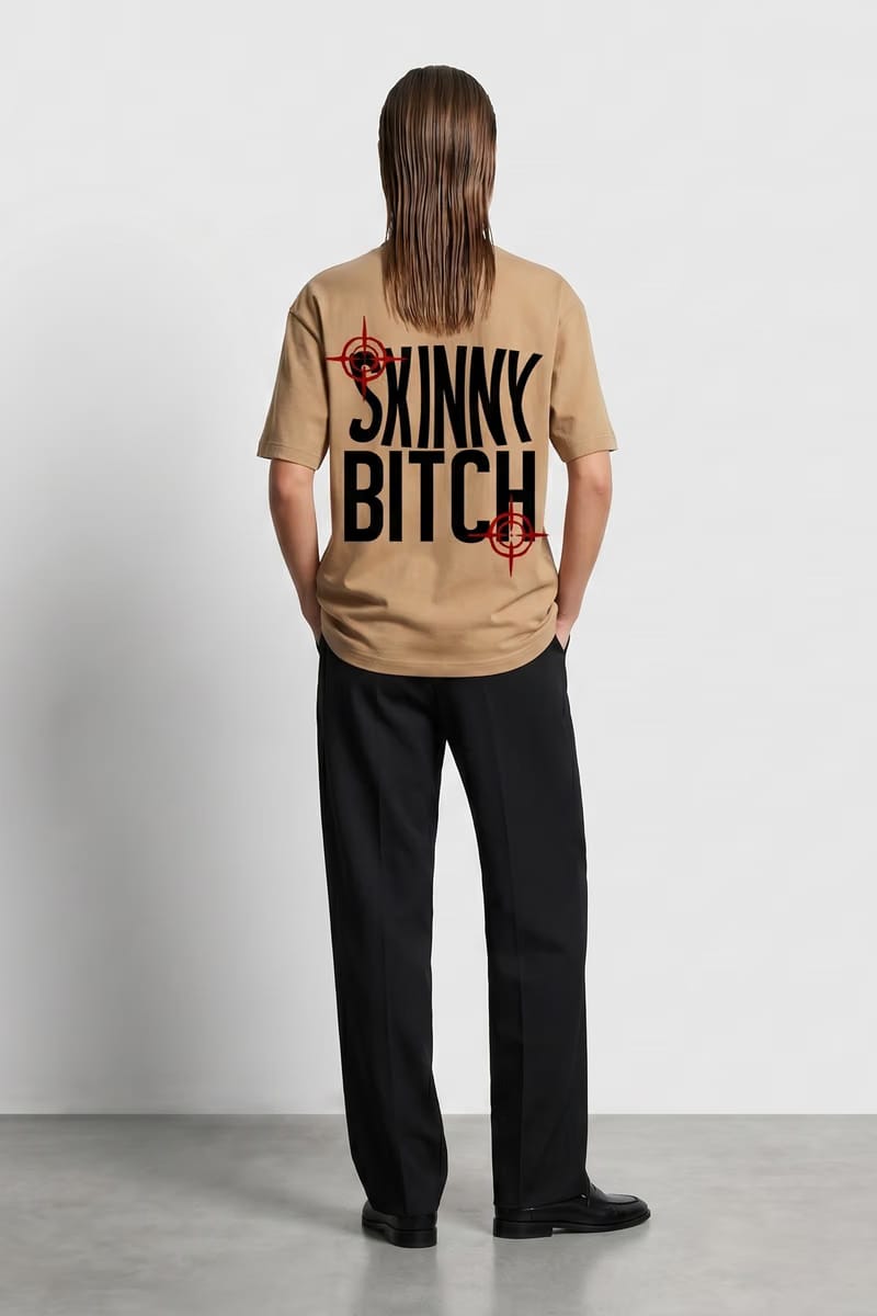Voyd Skinny Bitch Beige T-shirt