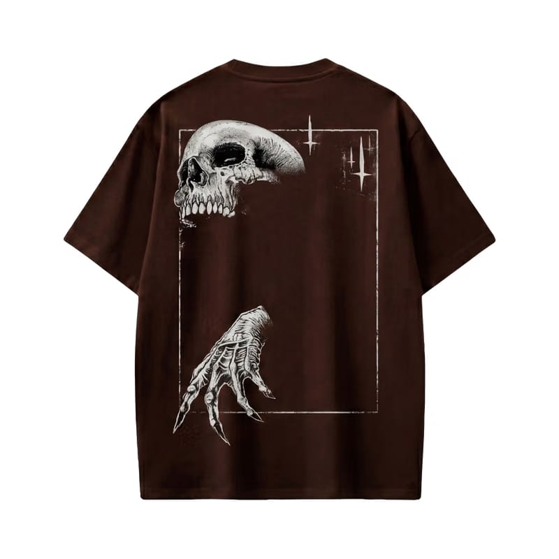 Voyd Skull Syndicate Brown T-shirt