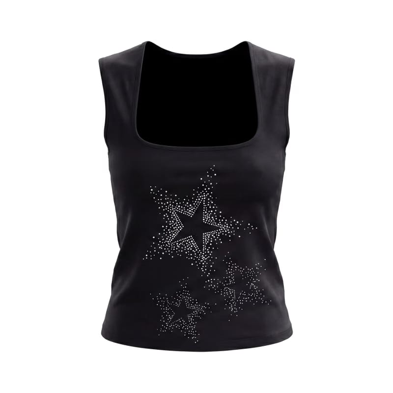 City Off Domes Star Explosion Black Tank Top