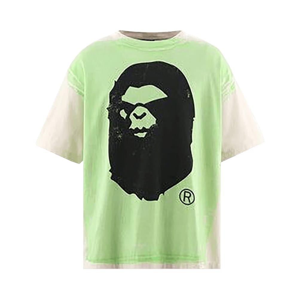 SAINT Mxxxxxx x BAPE Handprint T-Shirt White Green