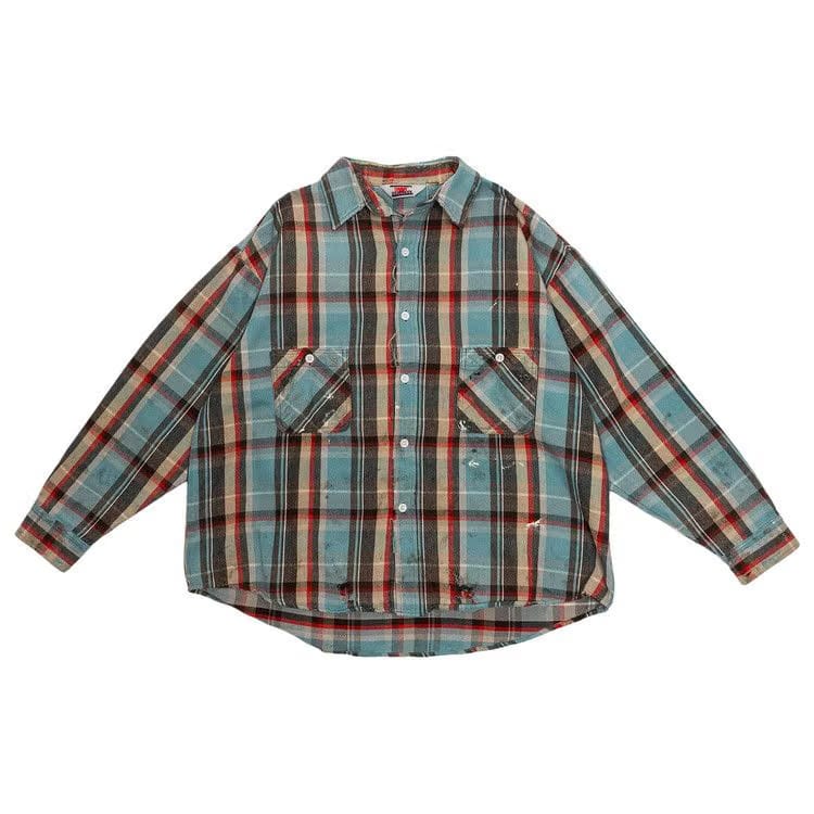 SAINT Mxxxxxx Flannel Shirt Check Blue