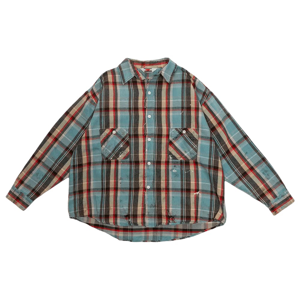 SAINT Mxxxxxx Flannel Shirt Check Blue