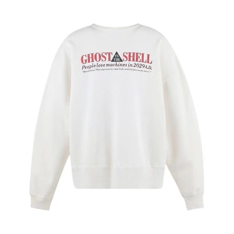 SAINT Mxxxxxx x Ghost in the Shell Crewneck Sweatshirt White