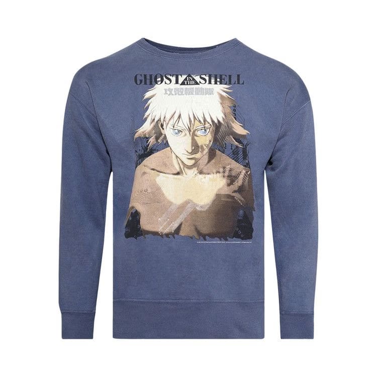 SAINT Mxxxxxx x Ghost In The Shell Crewneck Sweatshirt Navy