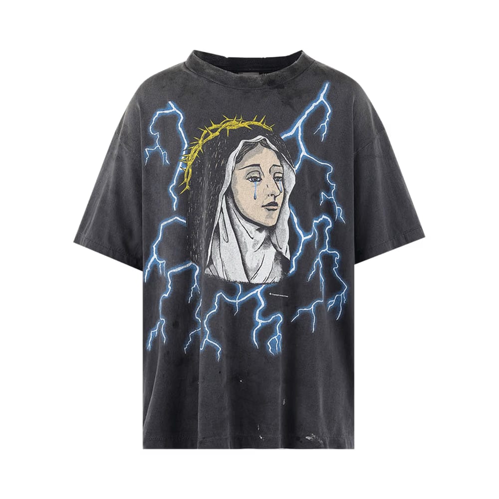 SAINT Mxxxxxx Maria Shorts-Sleeve T-Shirt Black