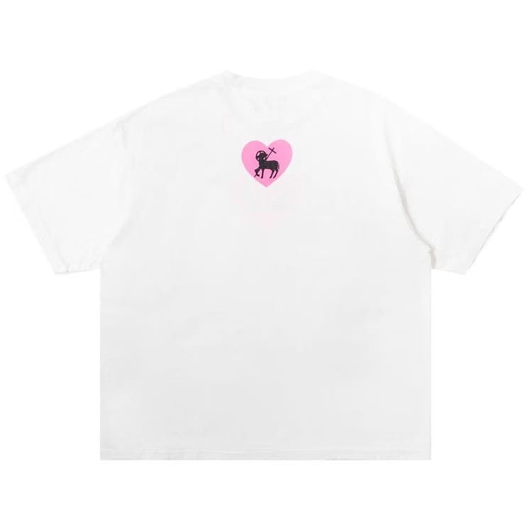 SAINT Mxxxxxx Heart Saint Shorts-Sleeve T-Shirt White