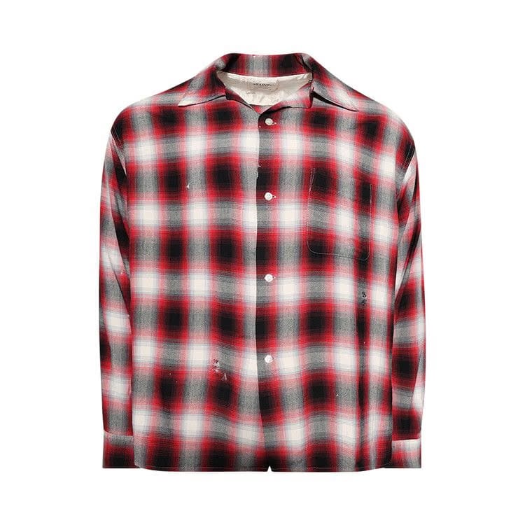 SAINT Mxxxxxx Check Long-Sleeve Shirt Red