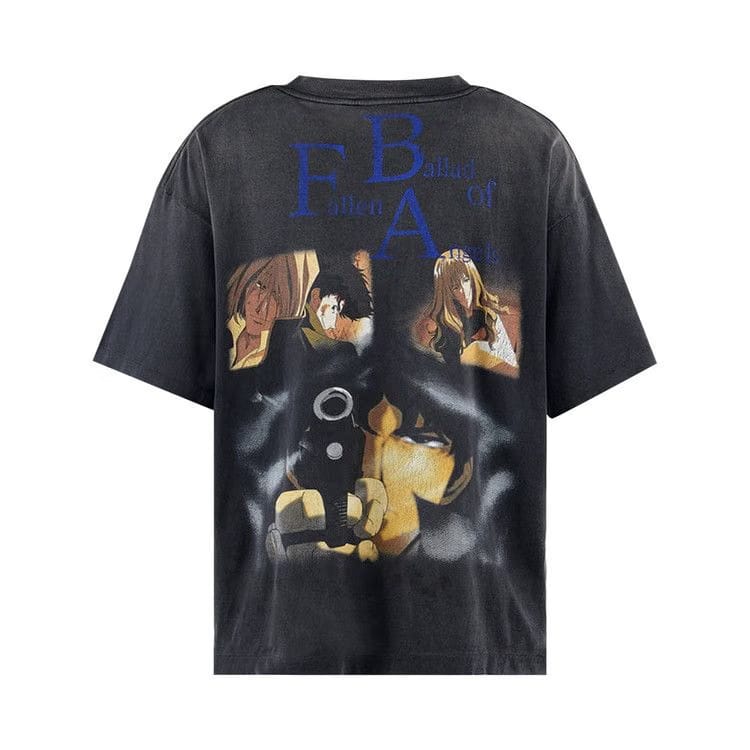 SAINT Mxxxxxx x Cowboy Bebop Shorts-Sleeve T-Shirt Black