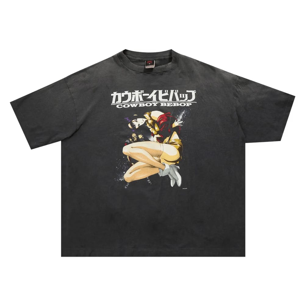 SAINT Mxxxxxx x Cowboy Bebop Shorts-Sleeve T-Shirt Black