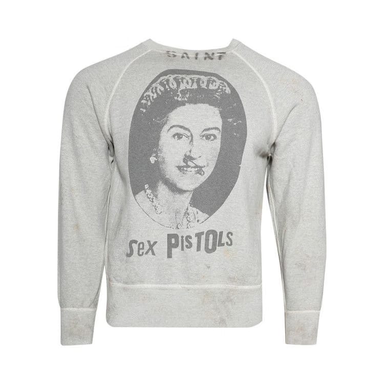 SAINT Mxxxxxx x Sex Pistols Queen Sweatshirt Grey