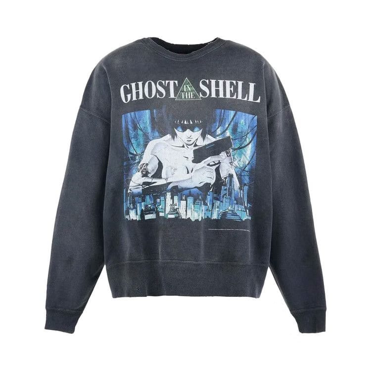 SAINT Mxxxxxx x Ghost in the Shell Crewneck Sweatshirt Black
