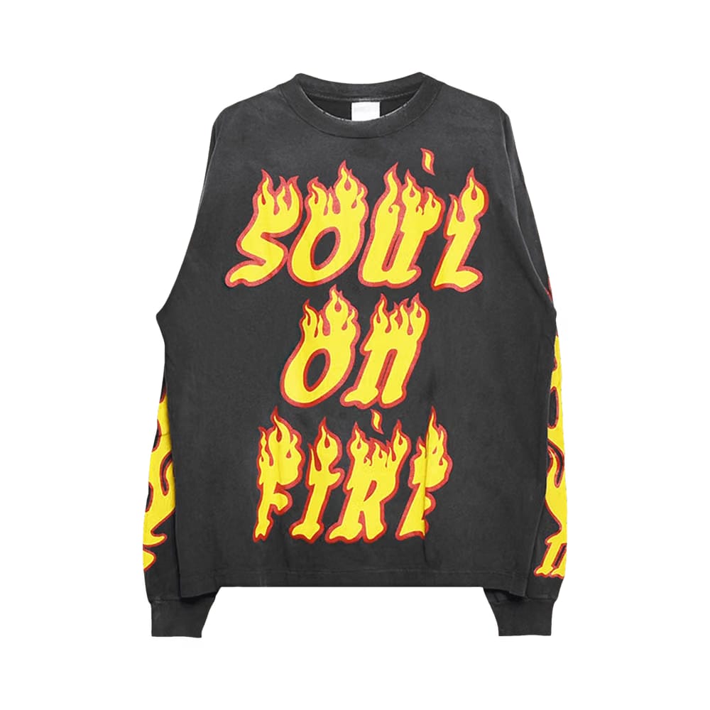 SAINT Mxxxxxx Soul On Fire Long-Sleeve T-Shirt Black