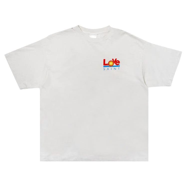 SAINT Mxxxxxx Shorts-Sleeve Love T-Shirt White