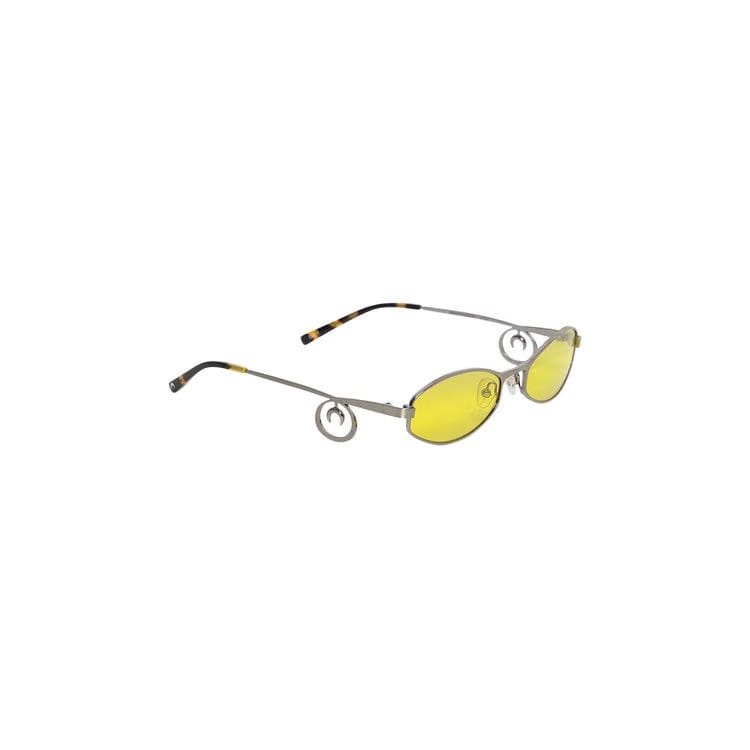 Marine Serre x Vuarnet Swirl Frame Oval Sunglasses Yellow