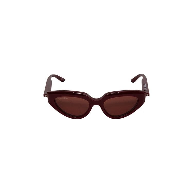 Balenciaga Inverted Cat Eye Sunglasses Burgundy