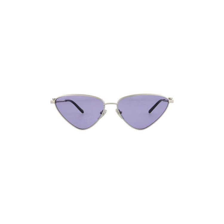 Balenciaga Cat Eye Sunglasses Silver/Violet