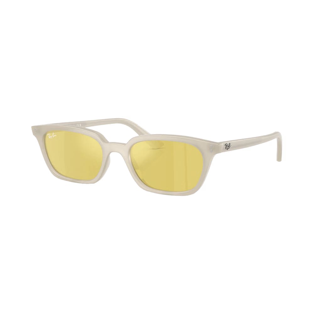 Ray-Ban Zaya Bio-Based Sunglasses Polished Cloudy Warm White/Yellow Flash Gold
