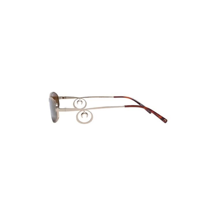 Marine Serre Swirl-Frame Oval Sunglasses Gold