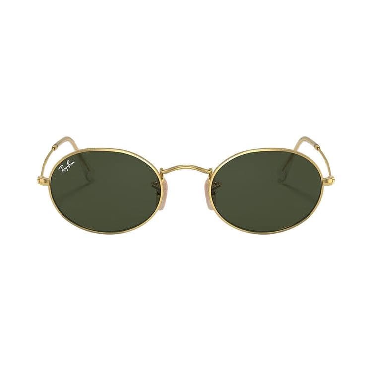 Ray-Ban Oval Metal Sunglasses Arista Gold/Green