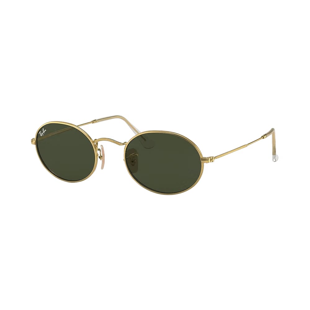 Ray-Ban Oval Metal Sunglasses Arista Gold/Green