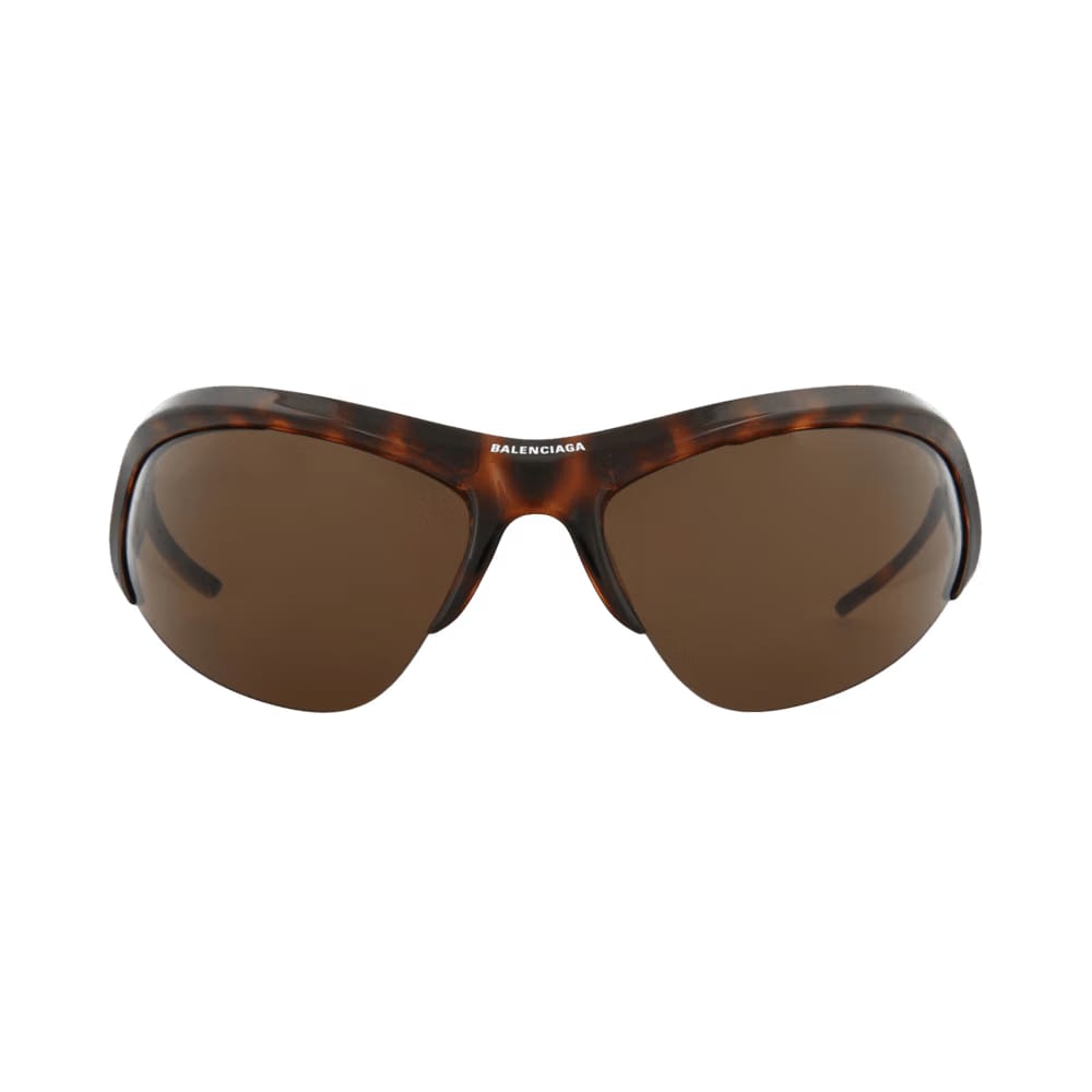 Balenciaga Shield Bio Injection Sunglasses Havana/Silver/Brown