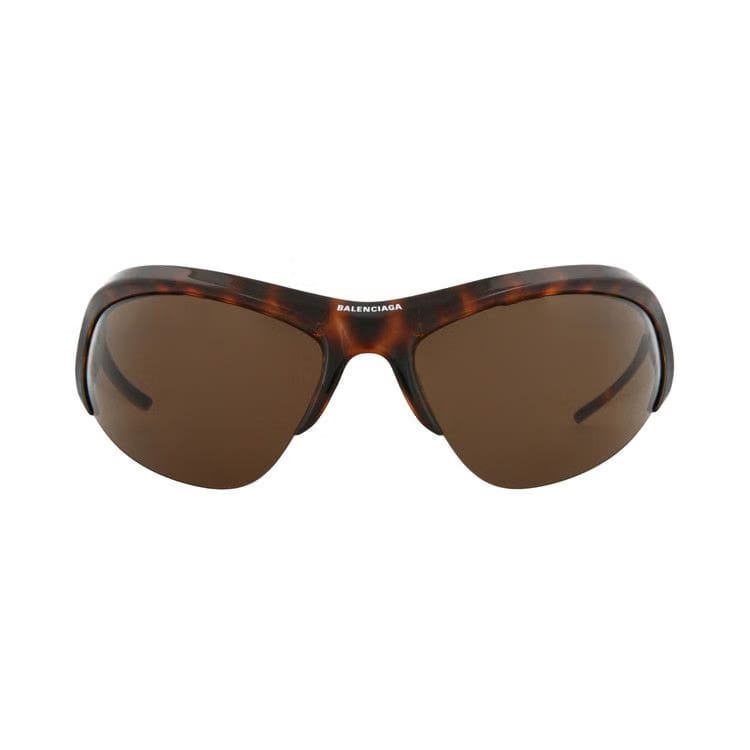 Balenciaga Shield Bio Injection Sunglasses Havana/Silver/Brown