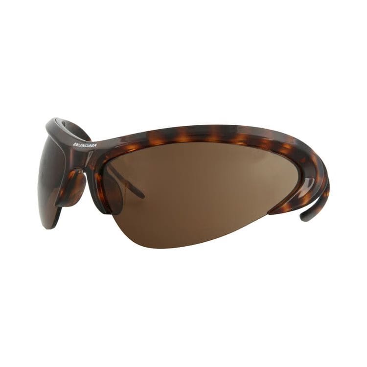 Balenciaga Shield Bio Injection Sunglasses Havana/Silver/Brown