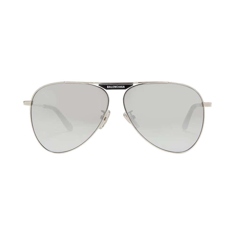 Balenciaga Aviator Sunglasses Silver